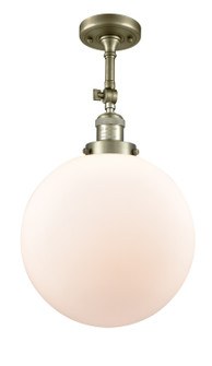 Franklin Restoration One Light Semi-Flush Mount in Antique Brass (405|201F-AB-G201-12)