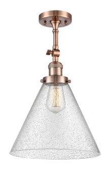 Franklin Restoration LED Semi-Flush Mount in Antique Copper (405|201F-AC-G44-L-LED)