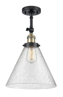 Franklin Restoration LED Semi-Flush Mount in Black Antique Brass (405|201F-BAB-G44-L-LED)