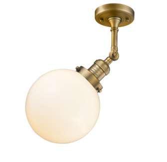 Franklin Restoration One Light Semi-Flush Mount in Brushed Brass (405|201F-BB-G201-8)