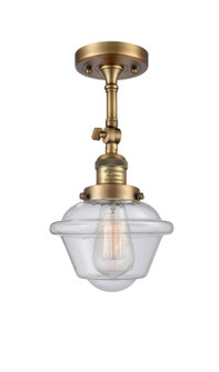 Franklin Restoration One Light Semi-Flush Mount in Brushed Brass (405|201F-BB-G534)