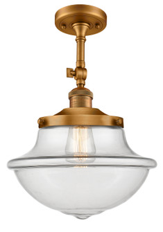 Franklin Restoration One Light Semi-Flush Mount in Brushed Brass (405|201F-BB-G542)