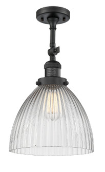 Franklin Restoration One Light Semi-Flush Mount in Matte Black (405|201F-BK-G222)
