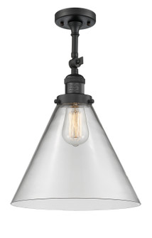 Franklin Restoration LED Semi-Flush Mount in Matte Black (405|201F-BK-G42-L-LED)