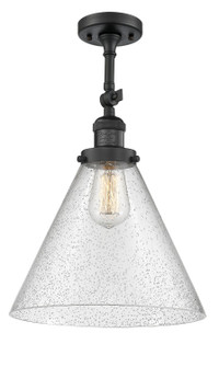 Franklin Restoration LED Semi-Flush Mount in Matte Black (405|201F-BK-G44-L-LED)