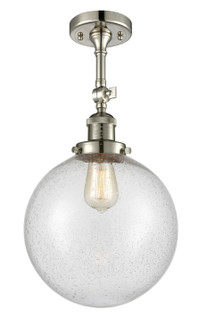 Franklin Restoration LED Semi-Flush Mount in Polished Nickel (405|201F-PN-G204-10-LED)