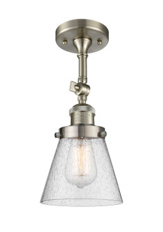 Franklin Restoration One Light Semi-Flush Mount in Brushed Satin Nickel (405|201F-SN-G64)