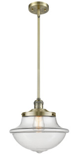 Franklin Restoration One Light Mini Pendant in Antique Brass (405|201S-AB-G542)