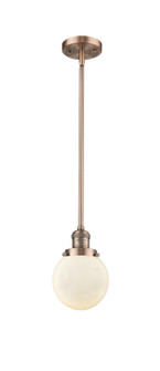 Franklin Restoration One Light Mini Pendant in Antique Copper (405|201S-AC-G201-6)