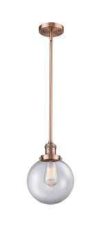 Franklin Restoration LED Mini Pendant in Antique Copper (405|201S-AC-G202-8-LED)