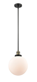 Franklin Restoration One Light Mini Pendant in Black Antique Brass (405|201S-BAB-G201-10)