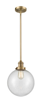 Franklin Restoration LED Mini Pendant in Brushed Brass (405|201S-BB-G204-10-LED)