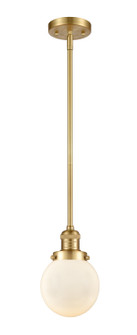 Franklin Restoration One Light Mini Pendant in Satin Gold (405|201S-SG-G201-6)