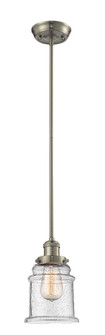 Franklin Restoration One Light Mini Pendant in Brushed Satin Nickel (405|201S-SN-G184)