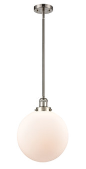 Franklin Restoration One Light Mini Pendant in Brushed Satin Nickel (405|201S-SN-G201-12)