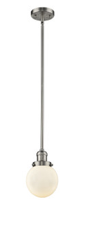 Franklin Restoration LED Mini Pendant in Brushed Satin Nickel (405|201S-SN-G201-6-LED)