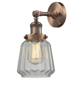 Franklin Restoration One Light Wall Sconce in Antique Copper (405|203-AC-G142)