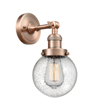 Franklin Restoration LED Wall Sconce in Antique Copper (405|203-AC-G204-6-LED)