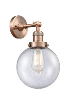 Franklin Restoration LED Wall Sconce in Antique Copper (405|203-AC-G204-8-LED)