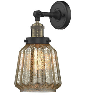 Franklin Restoration One Light Wall Sconce in Black Antique Brass (405|203-BAB-G146)