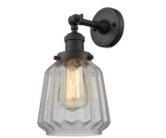 Franklin Restoration One Light Wall Sconce in Oil Rubbed Bronze (405|203-OB-G142)