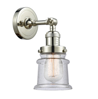 Franklin Restoration One Light Wall Sconce in Polished Nickel (405|203-PN-G184S)