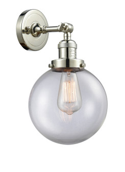 Franklin Restoration LED Wall Sconce in Polished Nickel (405|203-PN-G202-8-LED)