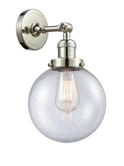 Franklin Restoration One Light Wall Sconce in Polished Nickel (405|203-PN-G204-8)