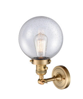 Franklin Restoration One Light Wall Sconce in Brushed Brass (405|203SW-BB-G204-8)