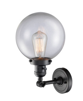 Franklin Restoration One Light Wall Sconce in Matte Black (405|203SW-BK-G202-8) Franklin Restoration One Light Wall Sconce in Matte Black (405|203SW-BK-G202-8)
