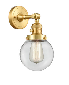 Franklin Restoration One Light Wall Sconce in Satin Gold (405|203SW-SG-G202-6)