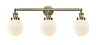 Franklin Restoration Three Light Bath Vanity in Antique Brass (405|205-AB-G201-6)