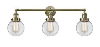 Franklin Restoration Three Light Bath Vanity in Antique Brass (405|205-AB-G202-6)
