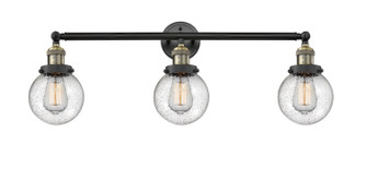Franklin Restoration Three Light Bath Vanity in Black Antique Brass (405|205-BAB-G204-6)
