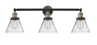 Franklin Restoration Three Light Bath Vanity in Black Antique Brass (405|205-BAB-G42)