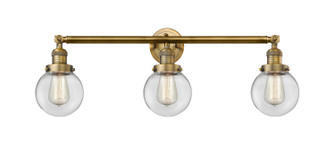 Franklin Restoration Three Light Bath Vanity in Brushed Brass (405|205-BB-G202-6)