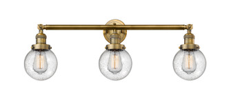 Franklin Restoration Three Light Bath Vanity in Brushed Brass (405|205-BB-G204-6)
