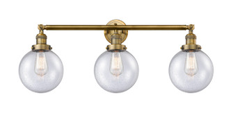 Franklin Restoration Three Light Bath Vanity in Brushed Brass (405|205-BB-G204-8)