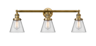 Franklin Restoration Three Light Bath Vanity in Brushed Brass (405|205-BB-G62)