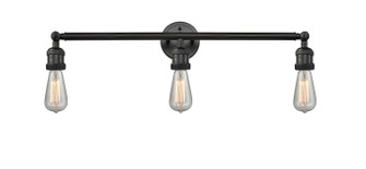 Franklin Restoration Three Light Bath Vanity in Matte Black (405|205-BK)