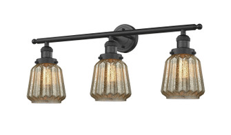Franklin Restoration Three Light Bath Vanity in Matte Black (405|205-BK-G146)