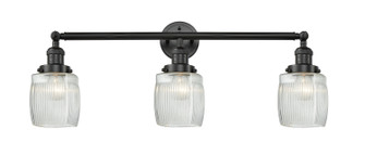 Franklin Restoration Three Light Bath Vanity in Matte Black (405|205-BK-G302)
