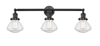 Franklin Restoration Three Light Bath Vanity in Matte Black (405|205-BK-G324)