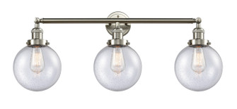 Franklin Restoration Three Light Bath Vanity in Brushed Satin Nickel (405|205-SN-G204-8)