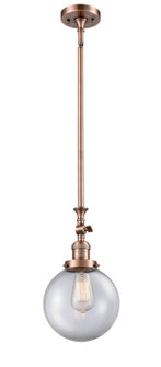 Franklin Restoration LED Mini Pendant in Antique Copper (405|206-AC-G202-8-LED)