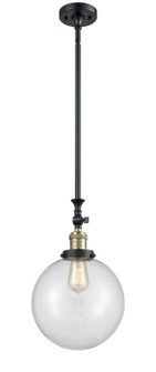 Franklin Restoration LED Mini Pendant in Black Antique Brass (405|206-BAB-G202-10-LED)