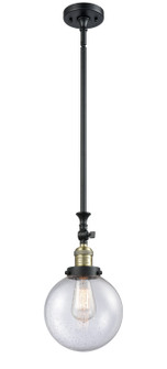 Franklin Restoration One Light Mini Pendant in Black Antique Brass (405|206-BAB-G204-8)