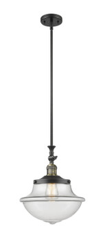 Franklin Restoration One Light Mini Pendant in Black Antique Brass (405|206-BAB-G542)