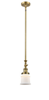 Franklin Restoration One Light Mini Pendant in Brushed Brass (405|206-BB-G181S)
