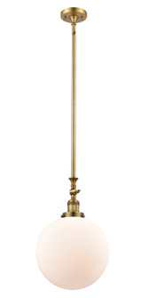 Franklin Restoration One Light Mini Pendant in Brushed Brass (405|206-BB-G201-12)